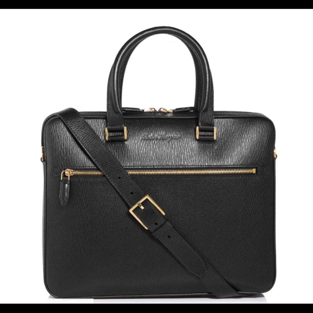 Salvatore Ferragamo Revival Leather Briefcase